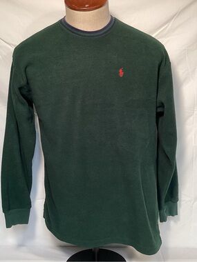Polo Sport Vintage Ralph Lauren Dark Green Long-Sleeve Crewneck Pullover Mens XL
